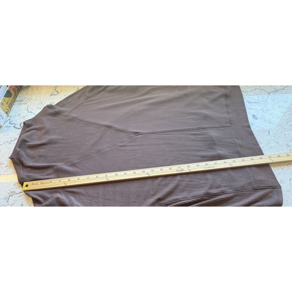 BKE Buckle Oversized Ribbed Mock Neck Pullover Sweater Sz Medium Chocolate Brown - Picture 6 of 8